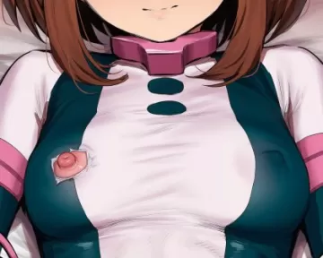 ヒロアカキャラの乳首だけ穴が空いてるエッロいスーツ・・・
