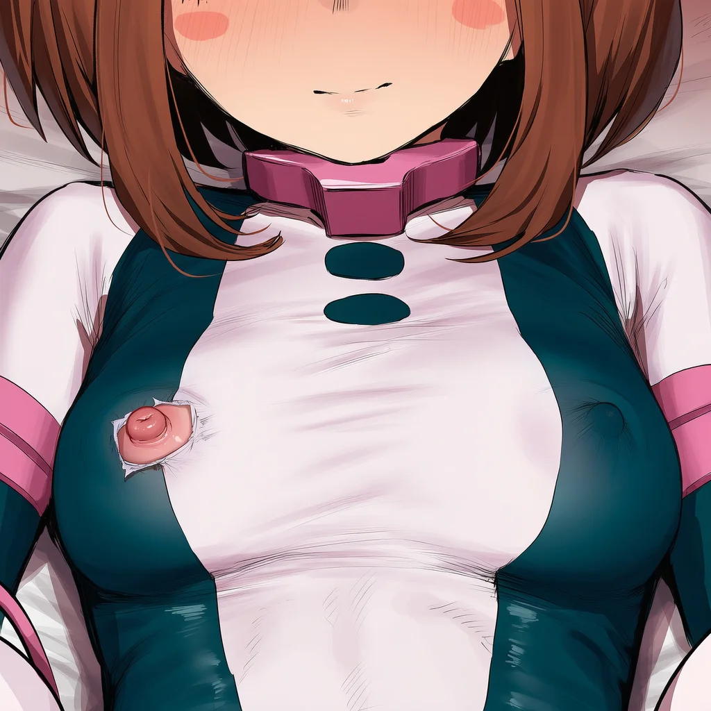 【画像】ヒロアカキャラの乳首だけ穴が空いてるエッロいスーツ・・・