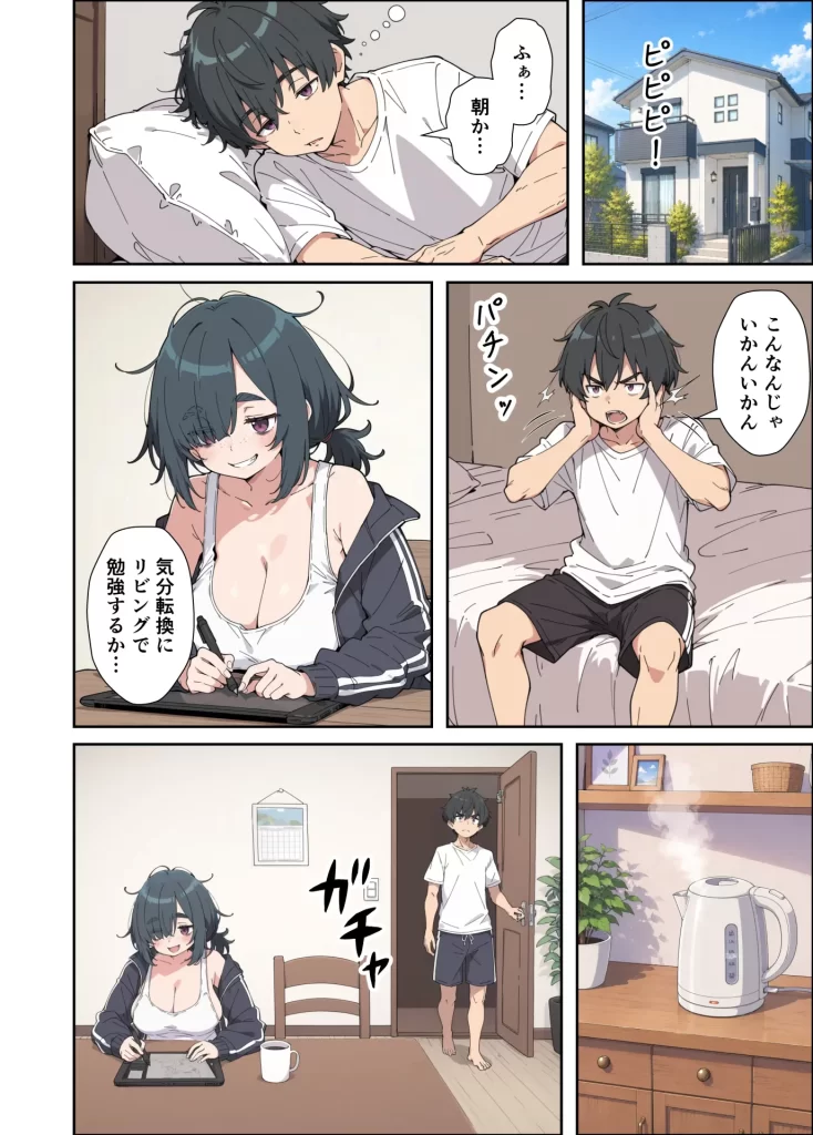 【エロ漫画】むちシコボディの妹に勃起がバレたことをきっかけにむちむち密着イチャラブセックスする話