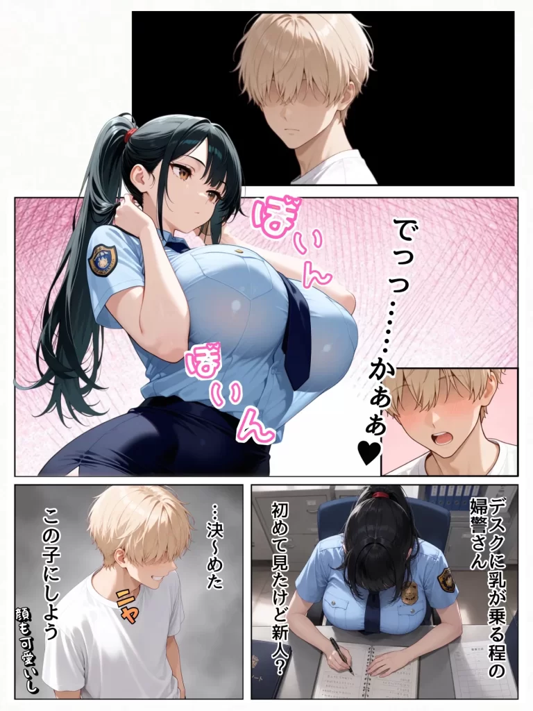【エロ漫画】男嫌いな新卒警官を監&times;してマゾメス化させた結果