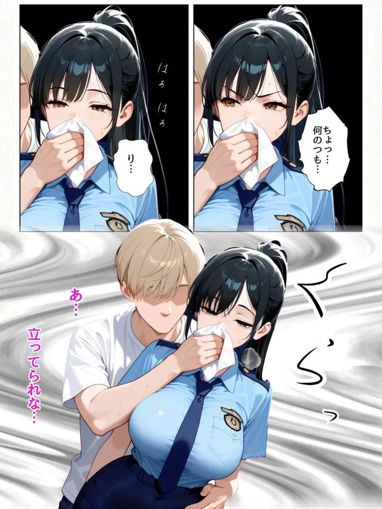 【エロ漫画】男嫌いな新卒警官を監&times;してマゾメス化させた結果