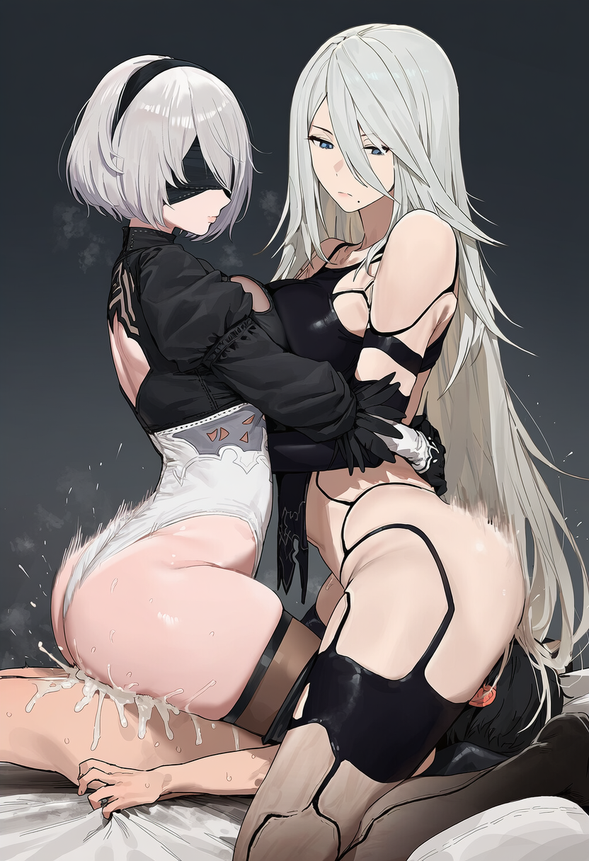 ヨルハA型二号・ヨルハ二号B型(ニーアオートマタ)|2B&A2 おねショタ3p (16/20)