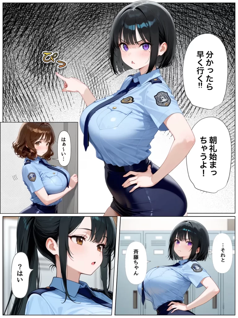 【エロ漫画】男嫌いな新卒警官を監&times;してマゾメス化させた結果