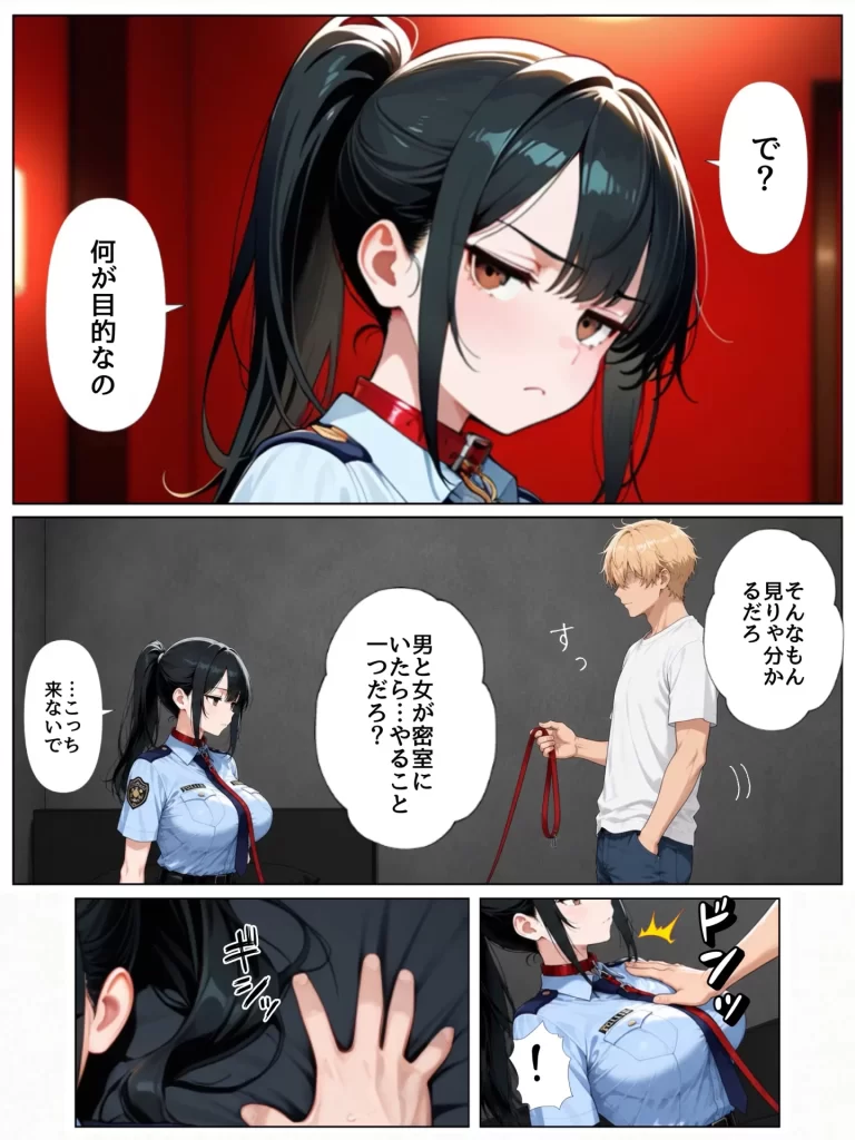 【エロ漫画】男嫌いな新卒警官を監&times;してマゾメス化させた結果