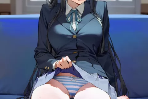 【画像】秋山澪ちゃんと部室でガチえっちするエロ画像♥