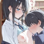 【二次エロ】姉に学校の図書館で性処理させてもらうエロ画像