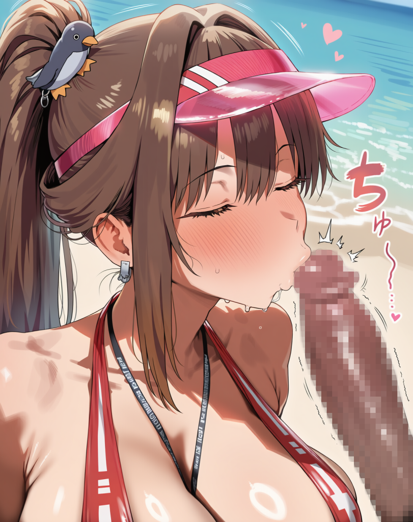 【画像】マルチャーナ(勝利の女神:NIKKE)に海でち●ぽぬきぬきしてもらうエロ画像