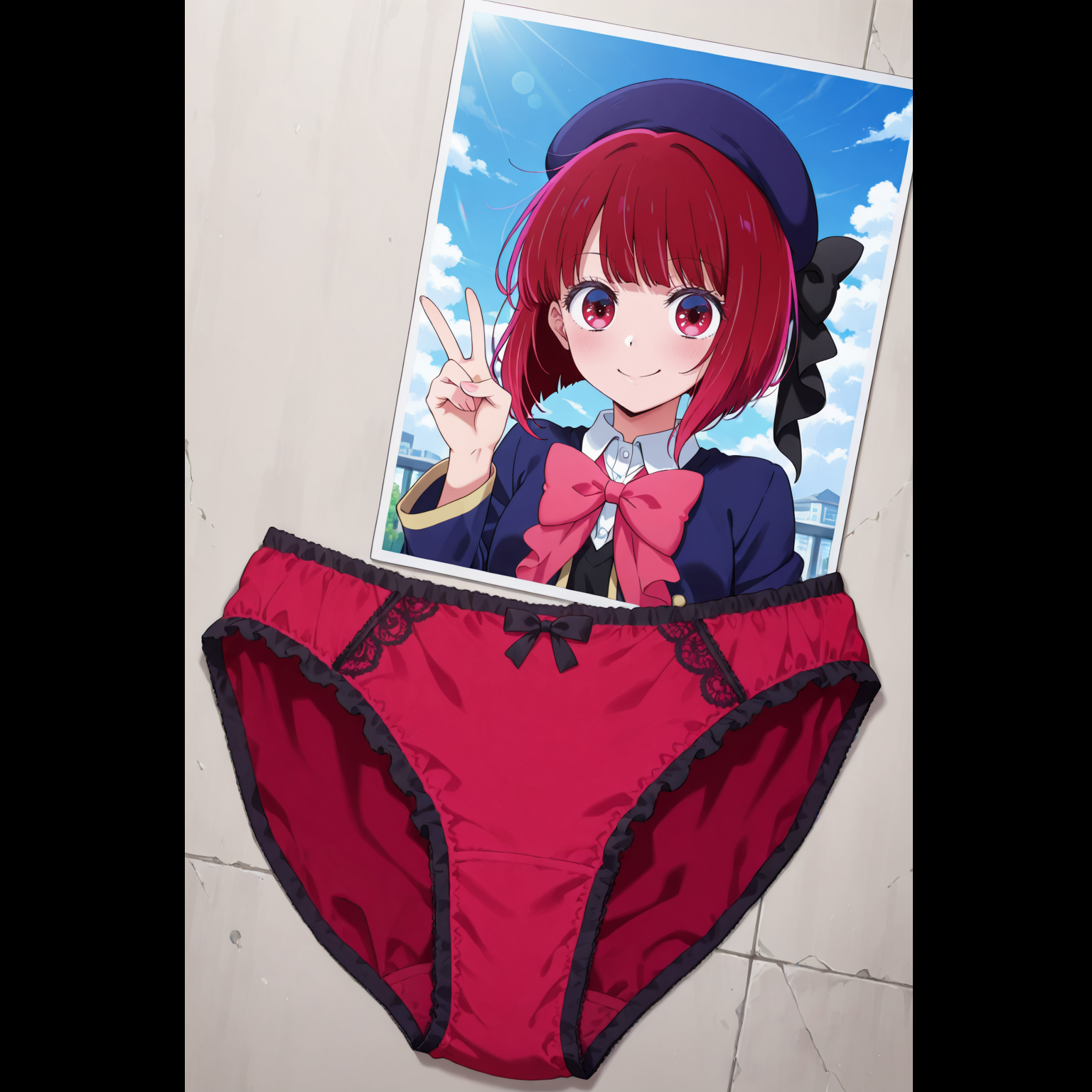 有馬かな パンツにぶっかけ (6/10)