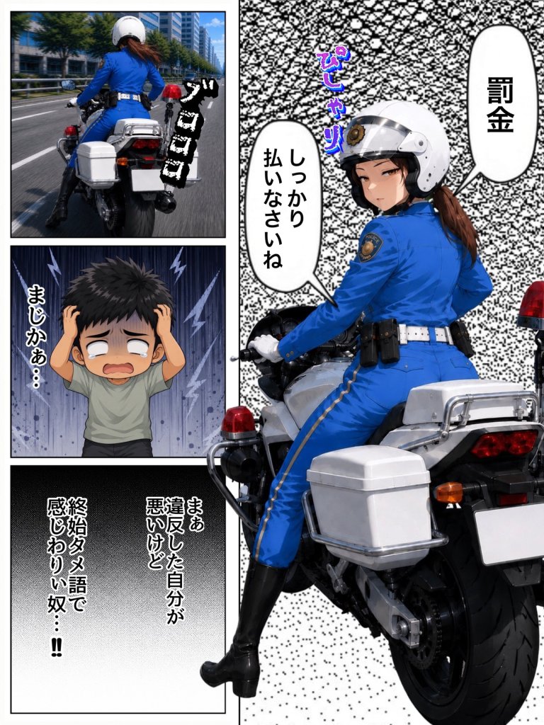 【エロ漫画】実は汚部屋で毎日オナってる生き遅れBBA警官の愛用ディルドと俺のチン〇が激似だったのでセフレ化したら孕ませてしまった話