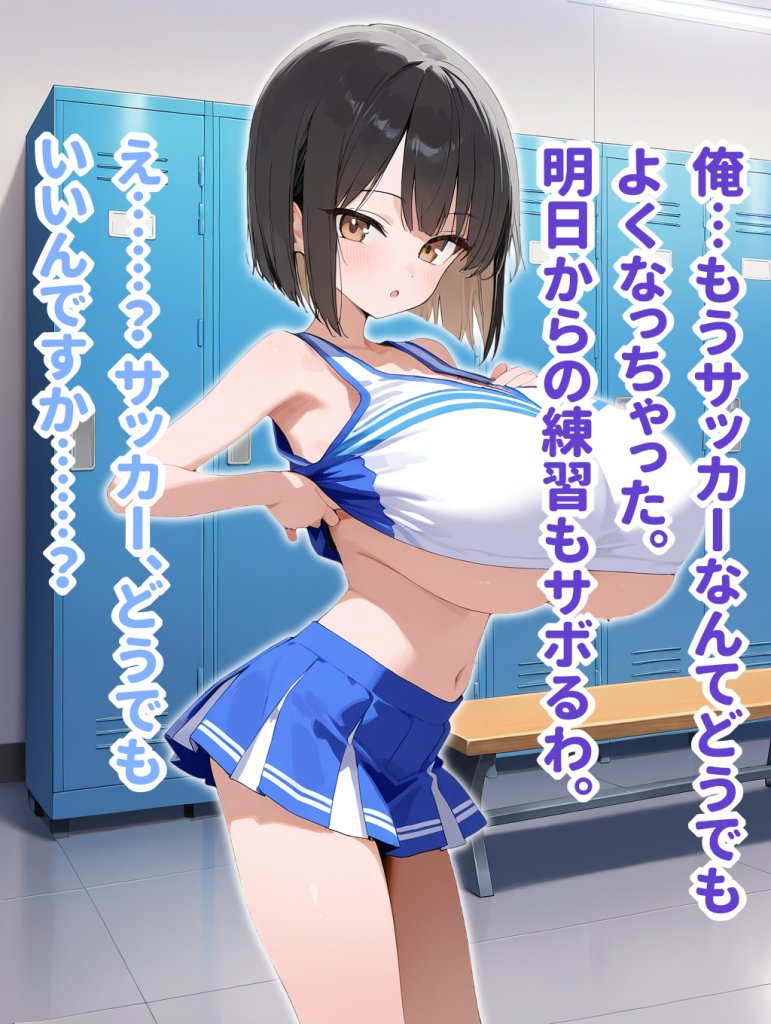 【エロCG集】チア部の爆乳後輩に禁欲生活を強いられる日々から試合に勝ってご褒美中出しえっちさせてもらう話