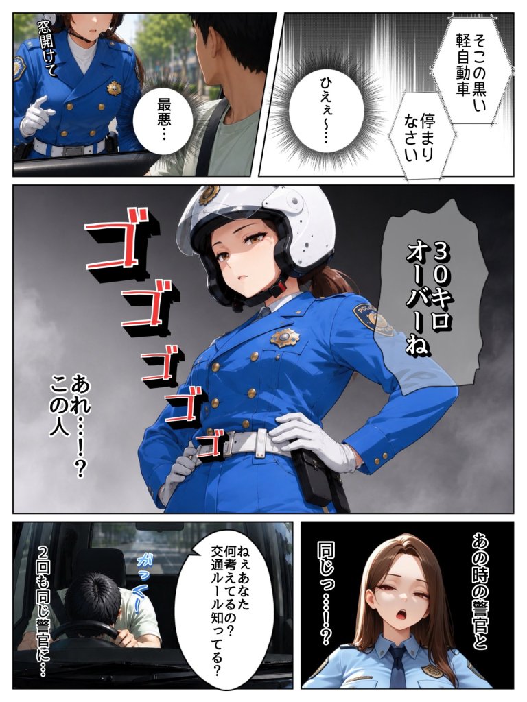 【エロ漫画】実は汚部屋で毎日オナってる生き遅れBBA警官の愛用ディルドと俺のチン〇が激似だったのでセフレ化したら孕ませてしまった話