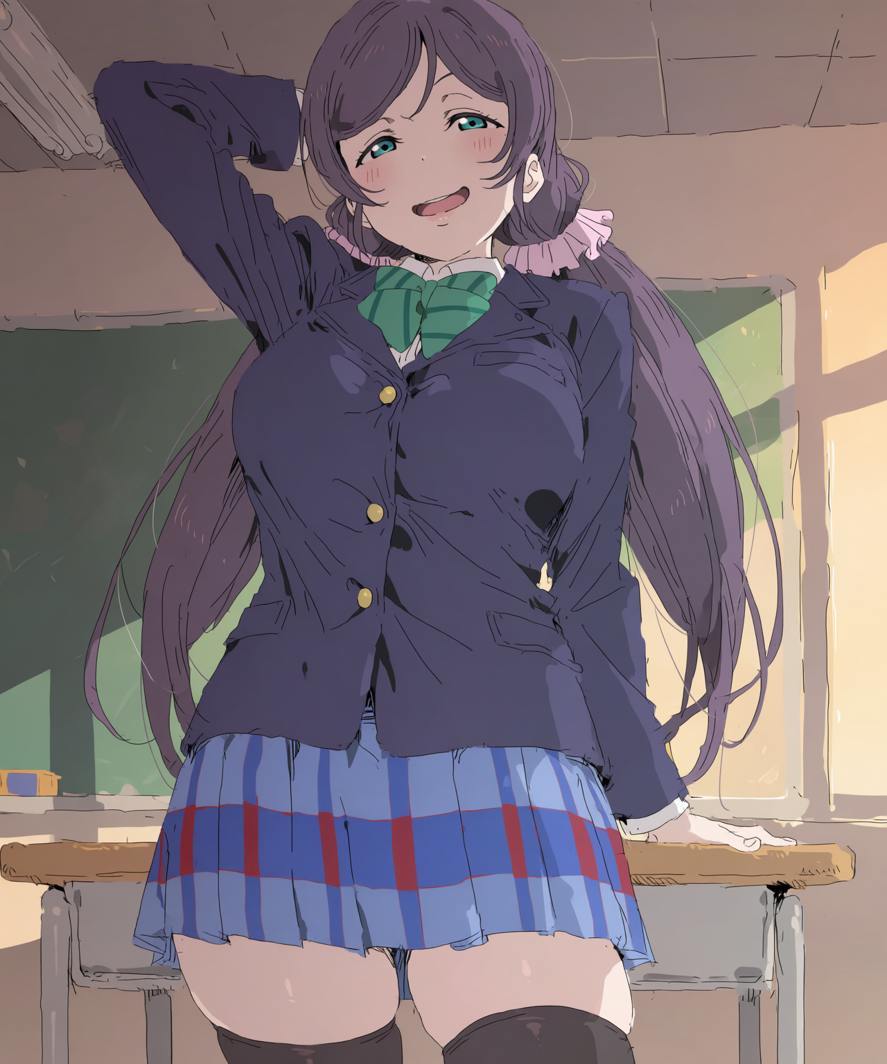 東條希ちゃん 制服脱衣 (2/23)