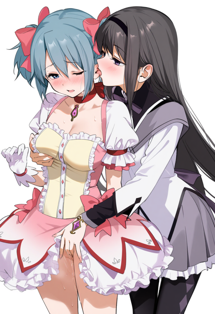 【画像】まどかの格好した美樹さやかと暁美ほむらの百合えっち