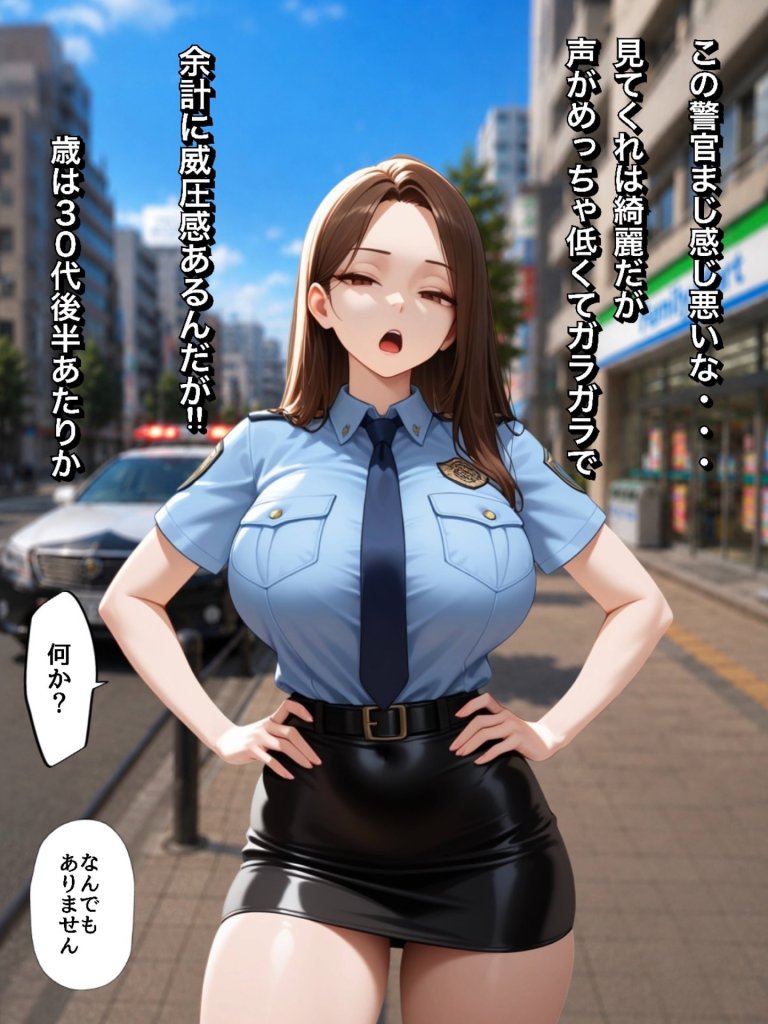 【エロ漫画】実は汚部屋で毎日オナってる生き遅れBBA警官の愛用ディルドと俺のチン〇が激似だったのでセフレ化したら孕ませてしまった話