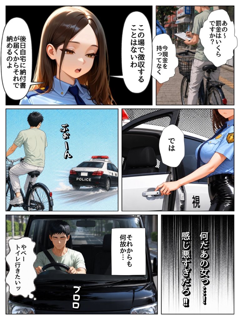 【エロ漫画】実は汚部屋で毎日オナってる生き遅れBBA警官の愛用ディルドと俺のチン〇が激似だったのでセフレ化したら孕ませてしまった話