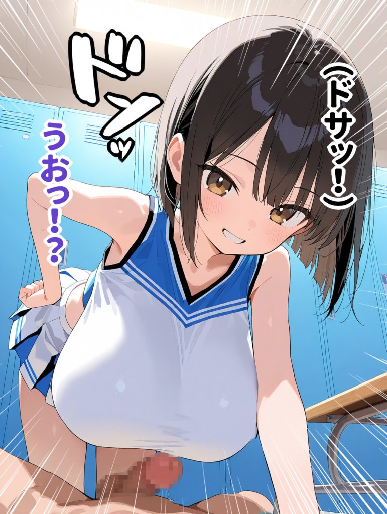 【エロCG集】チア部の爆乳後輩に禁欲生活を強いられる日々から試合に勝ってご褒美中出しえっちさせてもらう話
