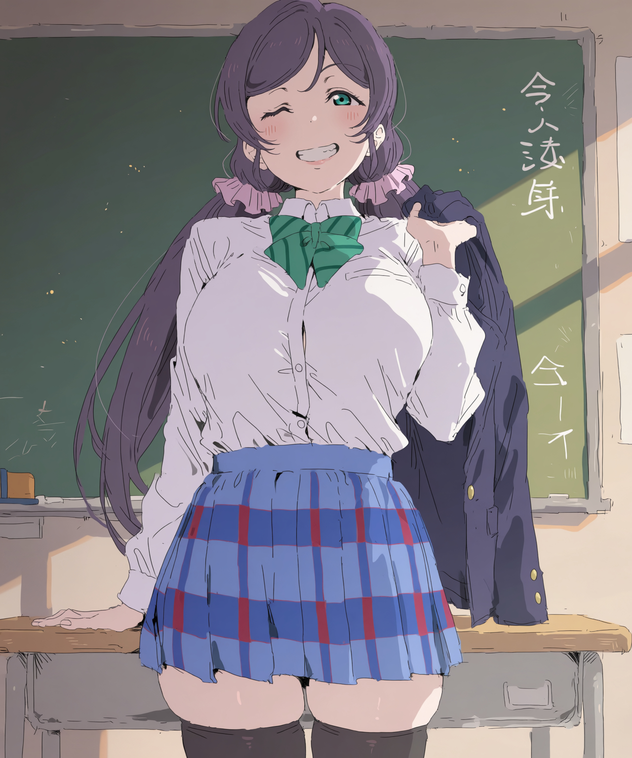東條希ちゃん 制服脱衣 (4/23)