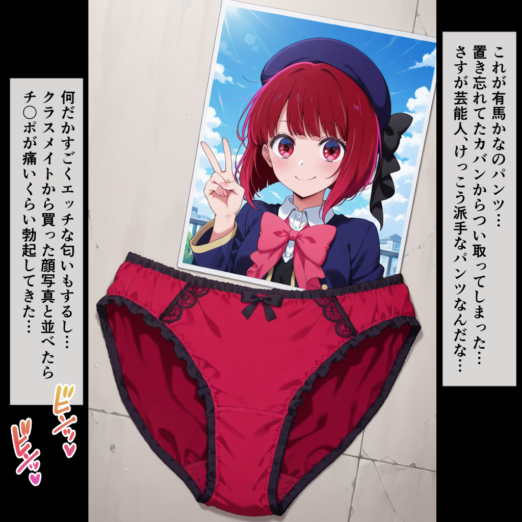 【画像】有馬かなのパンツにぶっかけ・・・♥