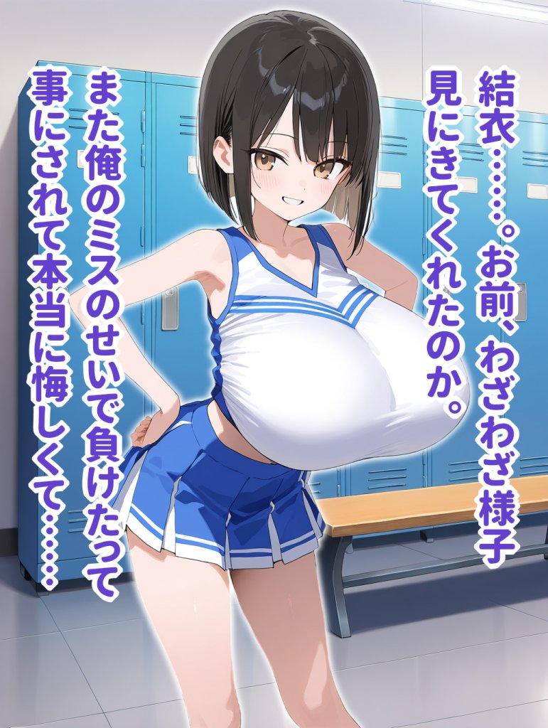 【エロCG集】チア部の爆乳後輩に禁欲生活を強いられる日々から試合に勝ってご褒美中出しえっちさせてもらう話