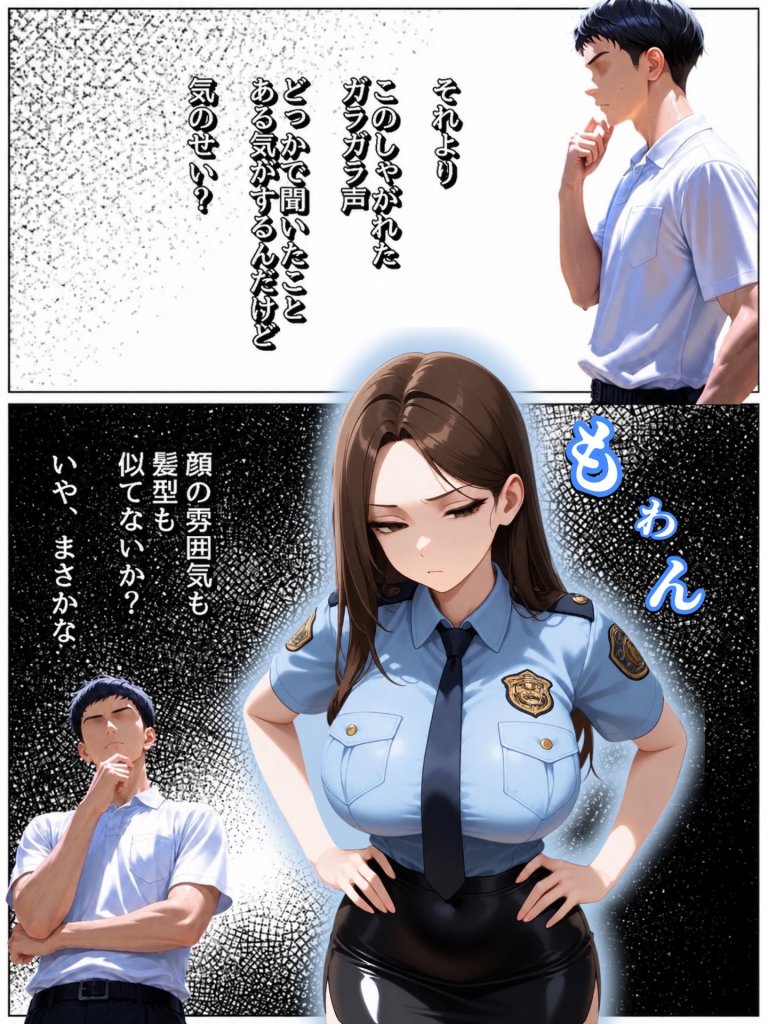 【エロ漫画】実は汚部屋で毎日オナってる生き遅れBBA警官の愛用ディルドと俺のチン〇が激似だったのでセフレ化したら孕ませてしまった話