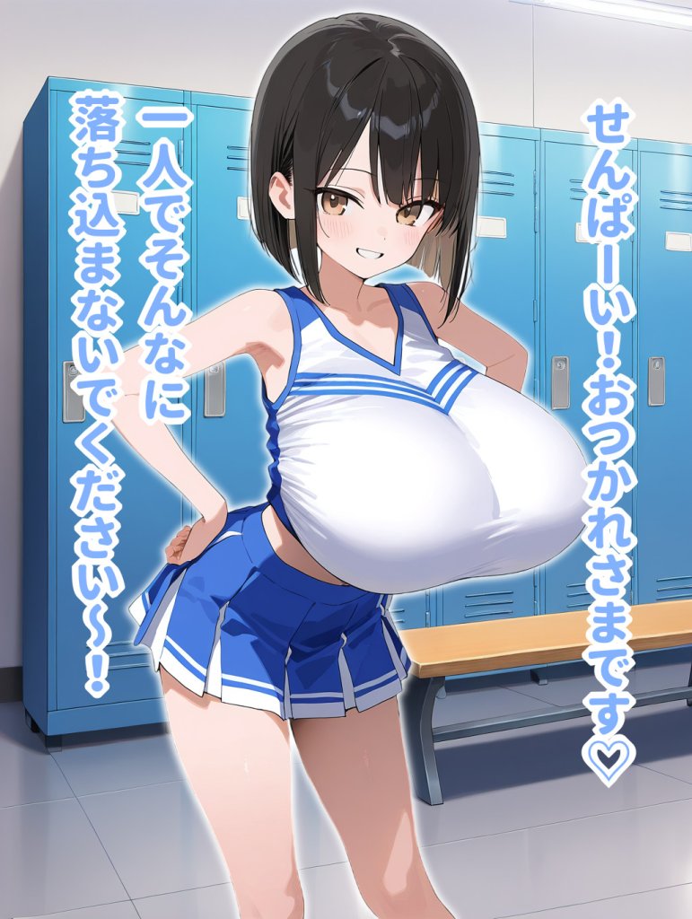 【エロCG集】チア部の爆乳後輩に禁欲生活を強いられる日々から試合に勝ってご褒美中出しえっちさせてもらう話