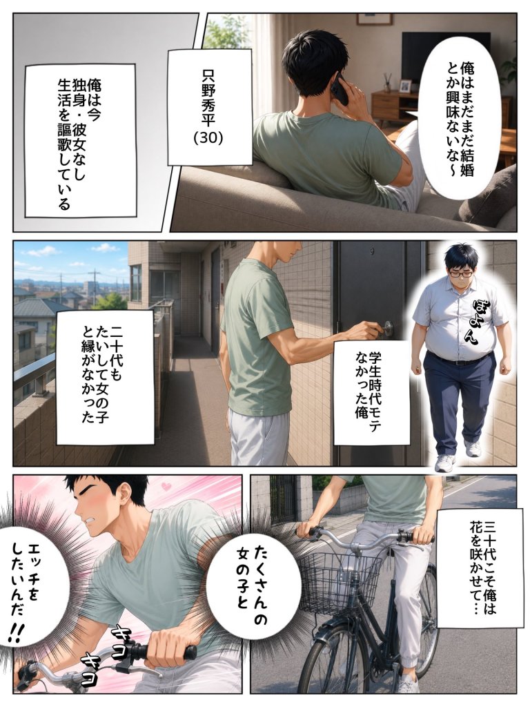 【エロ漫画】実は汚部屋で毎日オナってる生き遅れBBA警官の愛用ディルドと俺のチン〇が激似だったのでセフレ化したら孕ませてしまった話