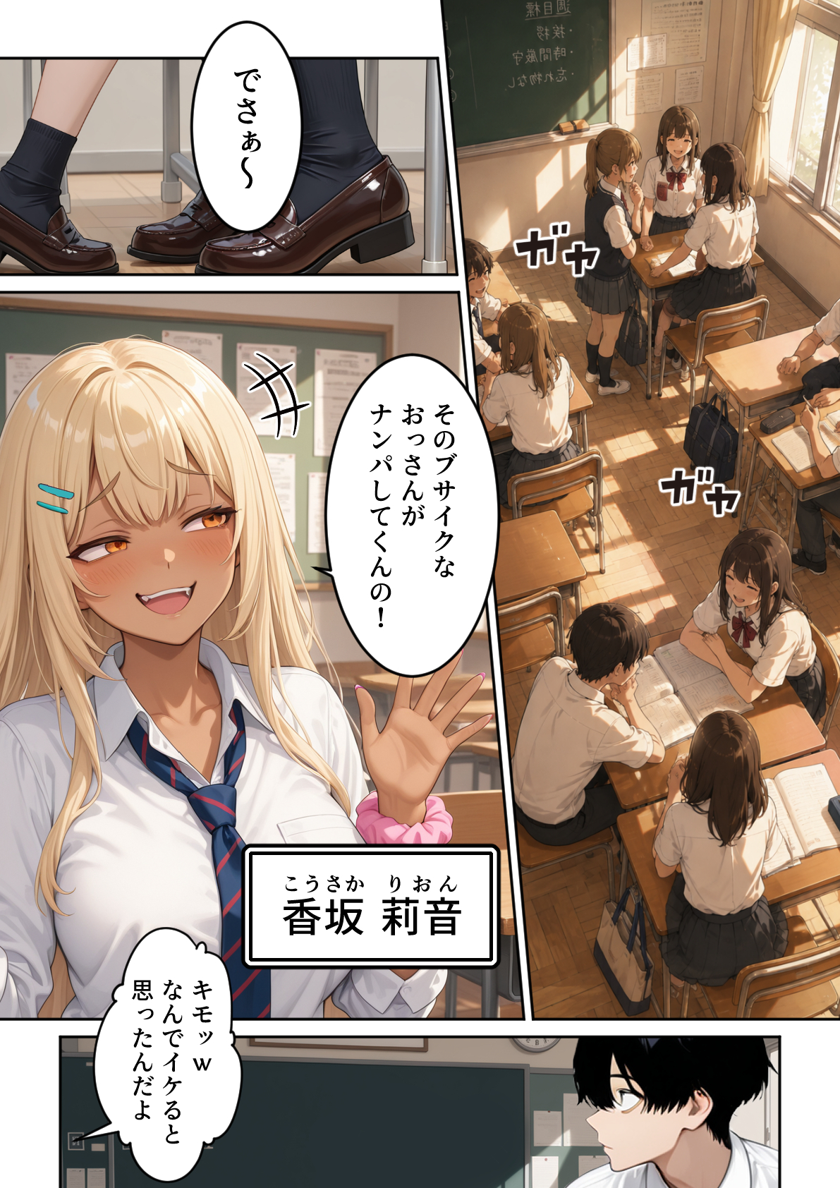 【新作 販売開始】1軍ギャル達にデカちんバレて搾り取られた話 (1/24)