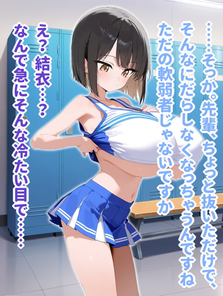 【エロCG集】チア部の爆乳後輩に禁欲生活を強いられる日々から試合に勝ってご褒美中出しえっちさせてもらう話