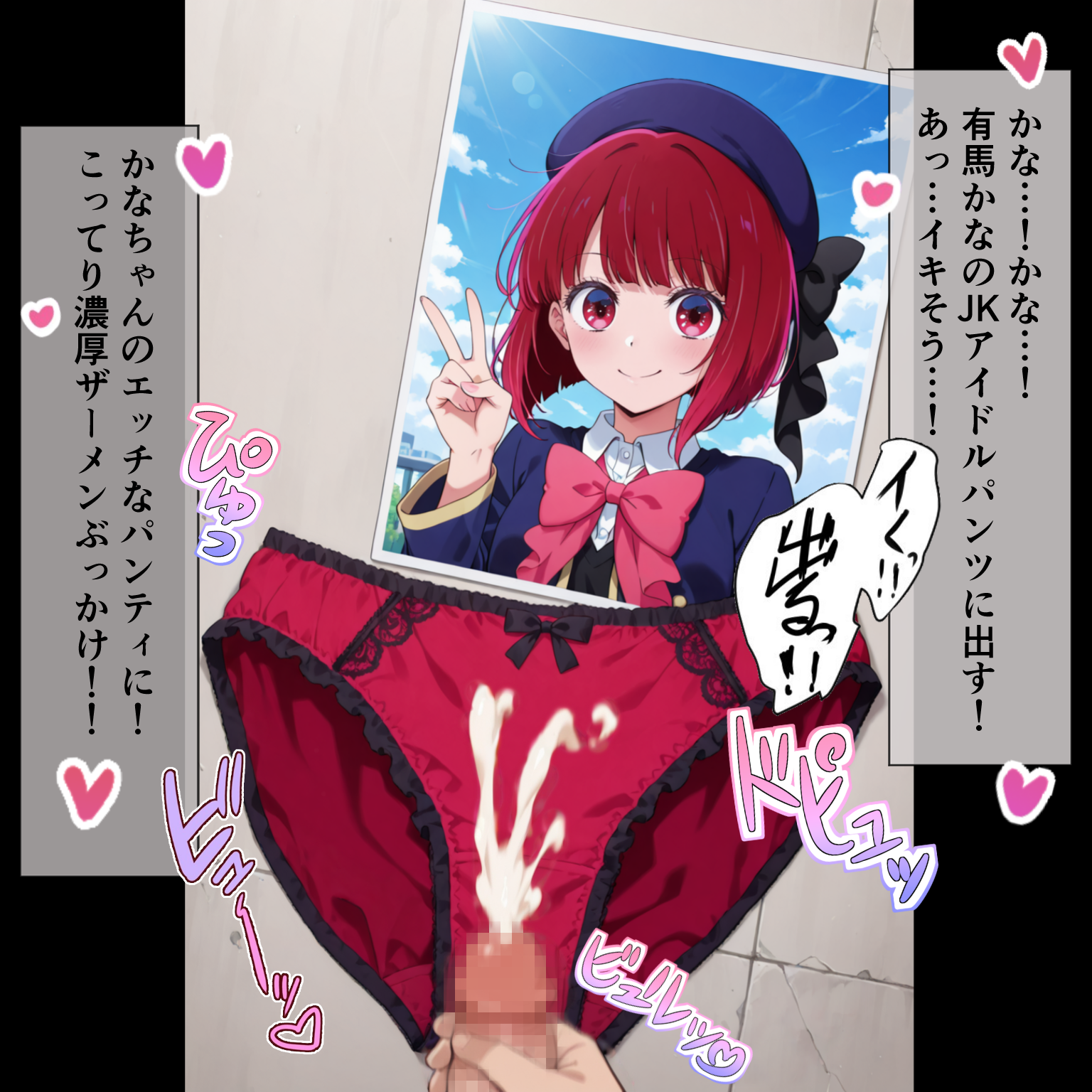 有馬かな パンツにぶっかけ (3/10)