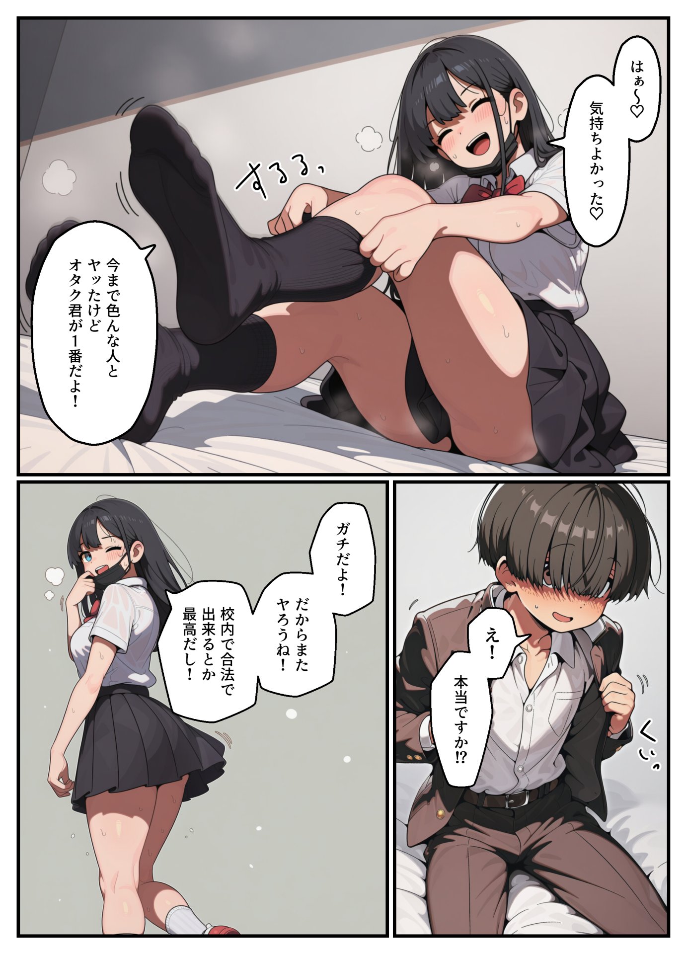 【エロ漫画】中出しライセンスを配布された俺はクラスの一軍ギャルとセックス出来る件 21ページ目