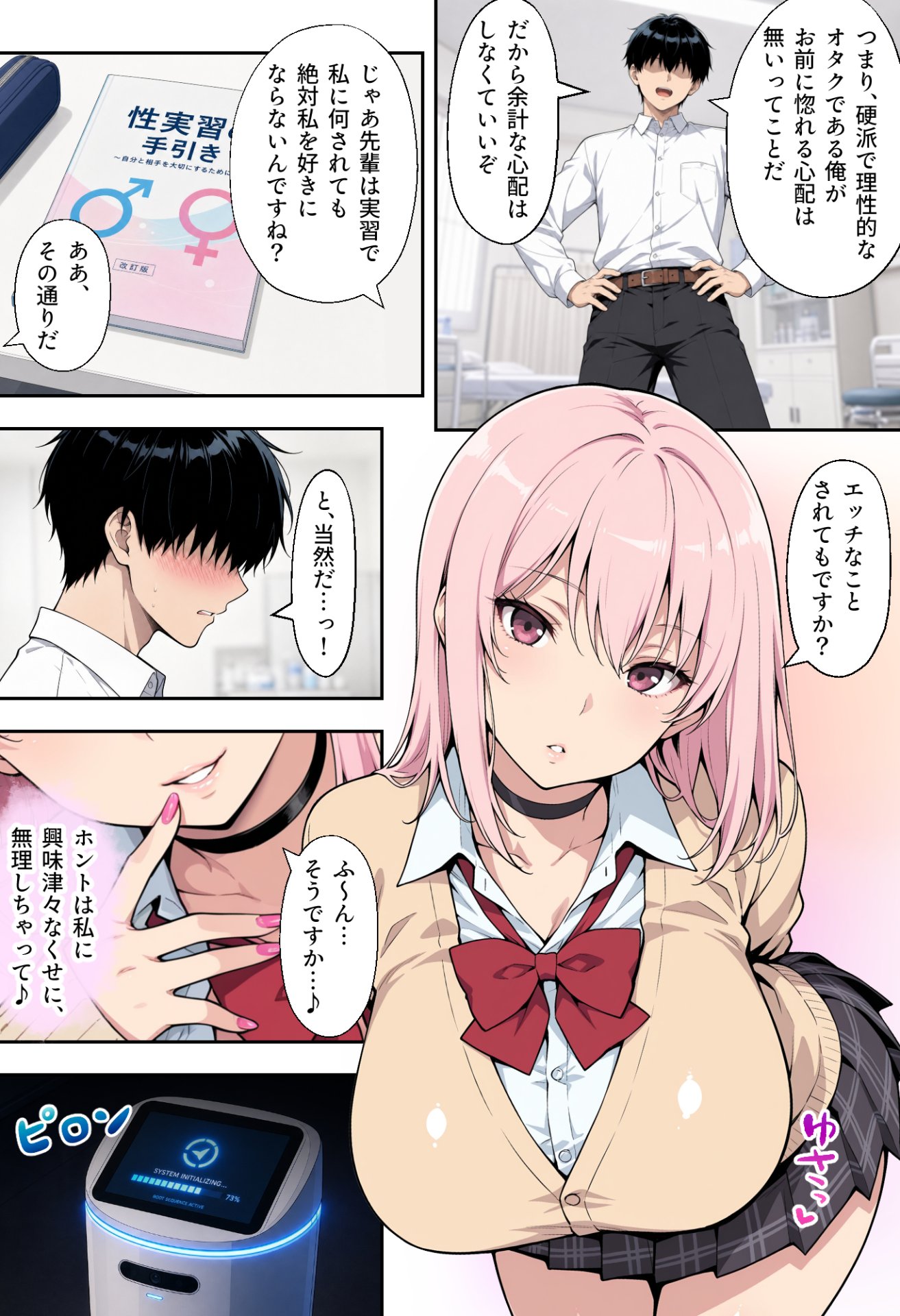 【エロ漫画】童貞の俺が性実習の授業であざとい系後輩ギャルと遺伝子相性SSSだった件 11ページ目