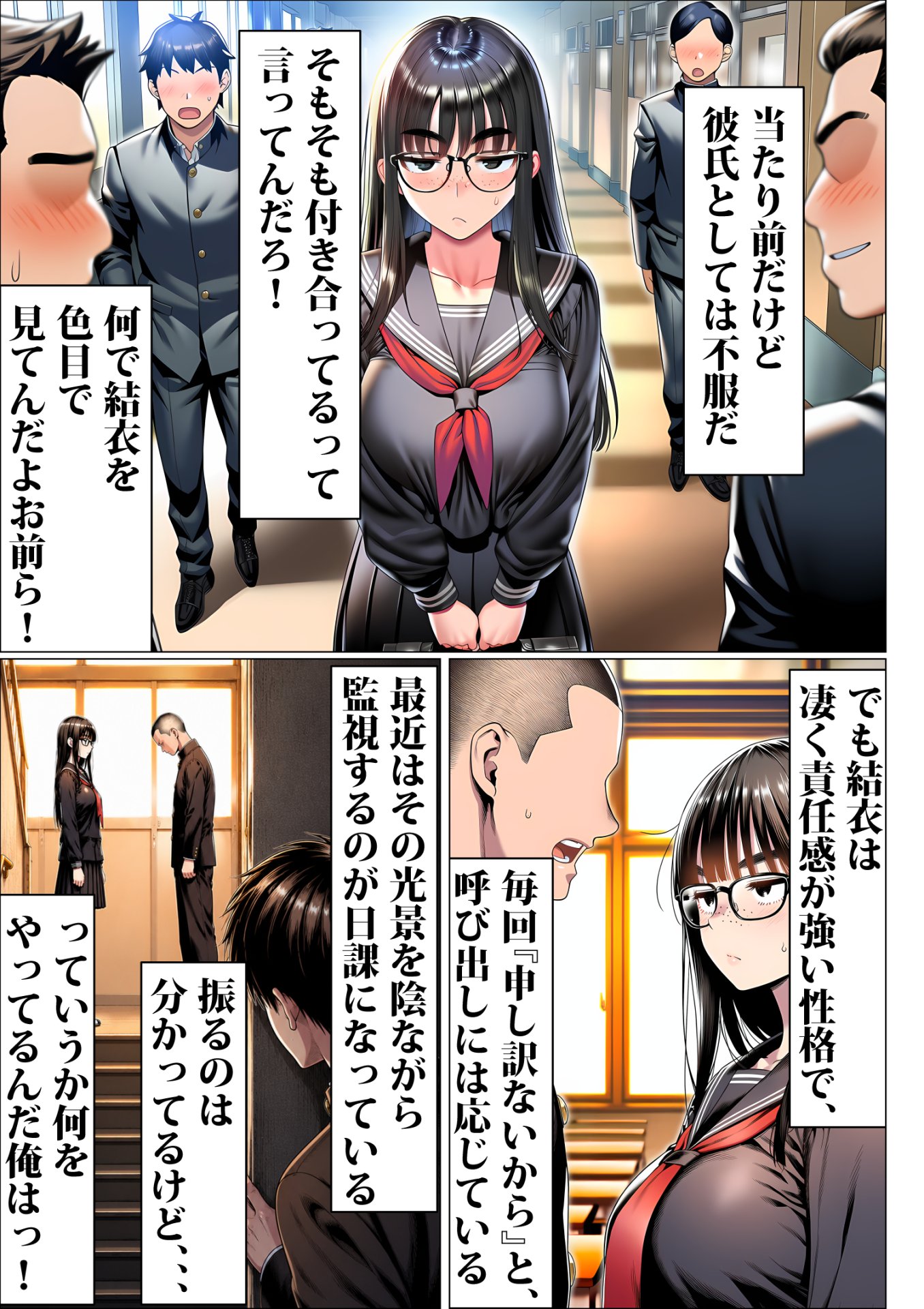 【エロ漫画】罰ゲームで地味ブスに嘘告白したら、孕ませちゃって結婚することになった3 8ページ目