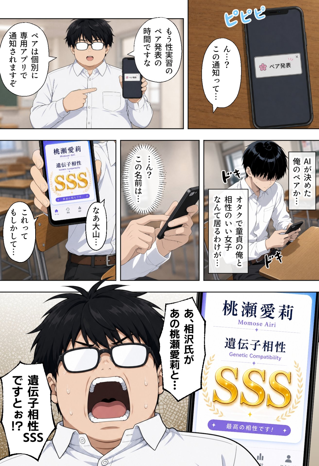 【エロ漫画】童貞の俺が性実習の授業であざとい系後輩ギャルと遺伝子相性SSSだった件 4ページ目