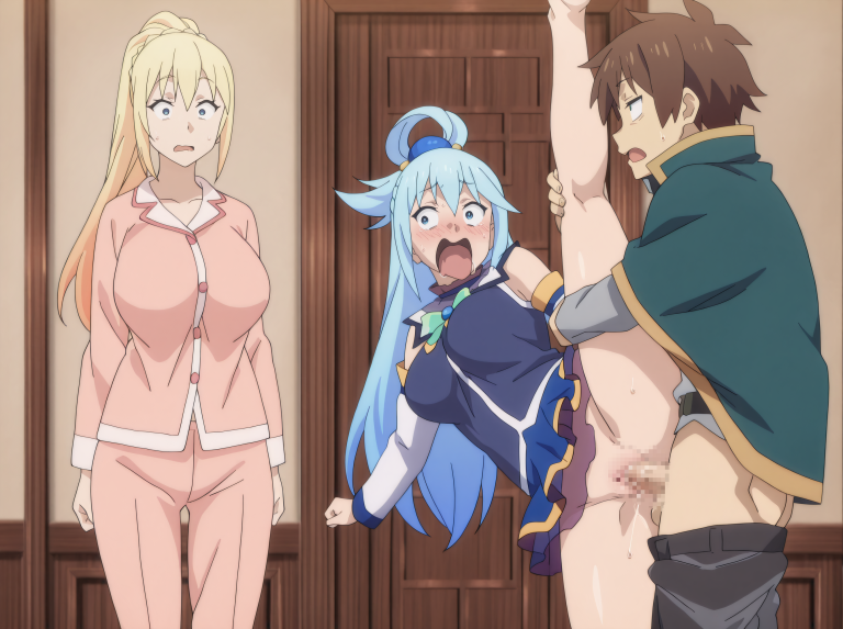 【二次エロ】カズマがいろんな女とハメまくってるエロ画像