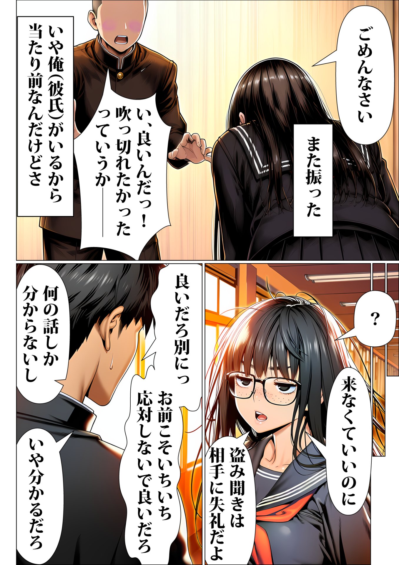 【エロ漫画】罰ゲームで地味ブスに嘘告白したら、孕ませちゃって結婚することになった3 9ページ目