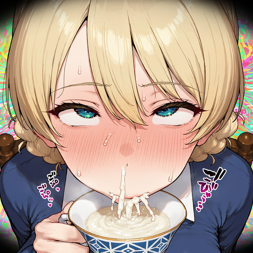 【画像】ザー汁中毒のダージリン様♥