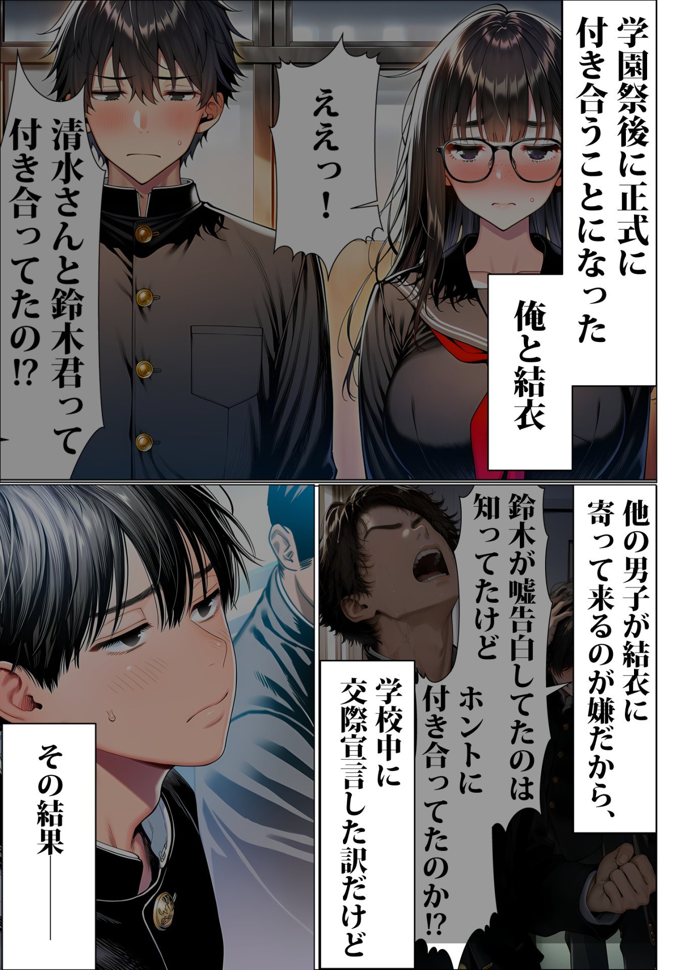 【エロ漫画】罰ゲームで地味ブスに嘘告白したら、孕ませちゃって結婚することになった3 6ページ目