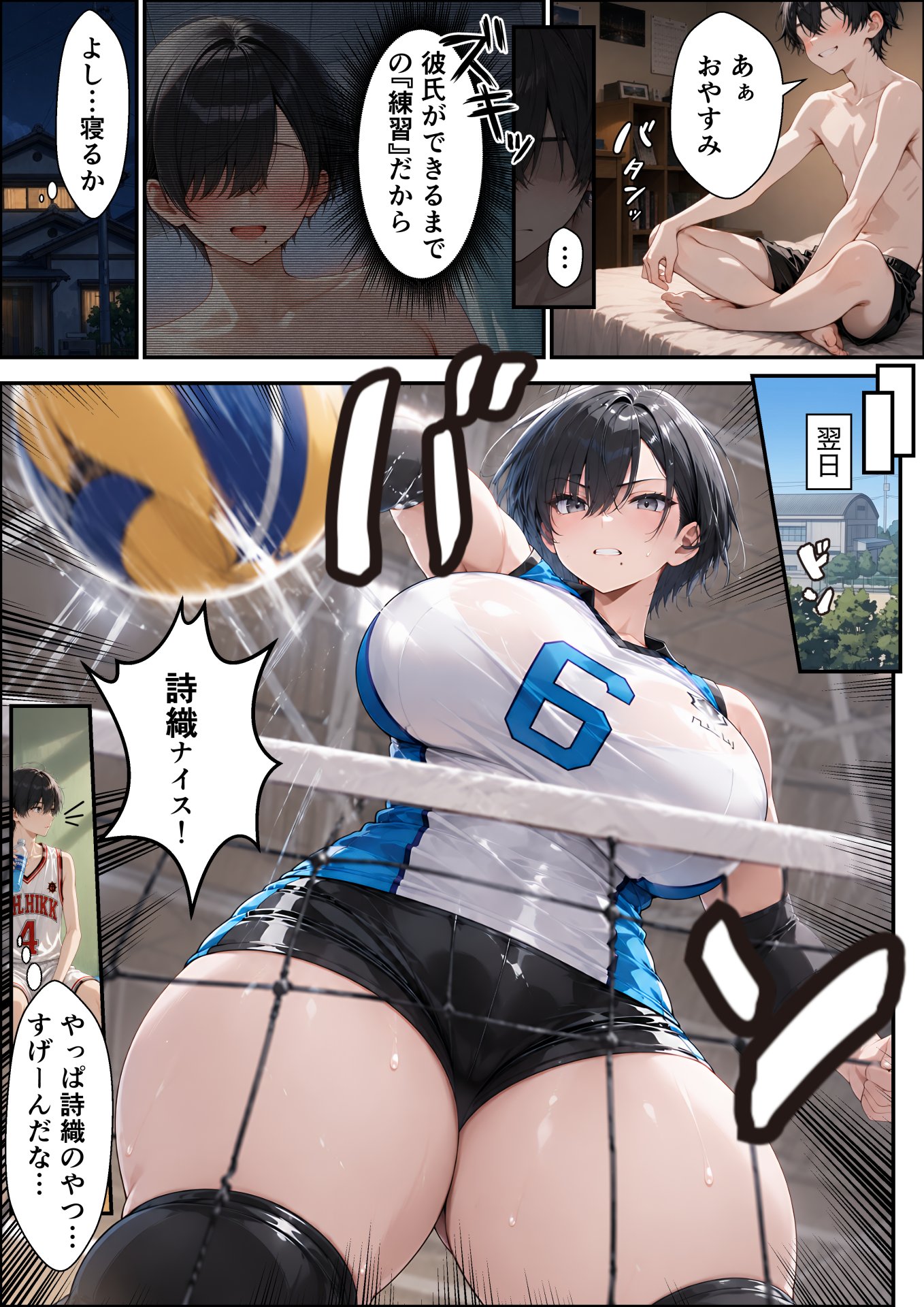 【エロ漫画】長身ボーイッシュ幼馴染との練習セックスは最高に気持ちいい 後編 4ページ目