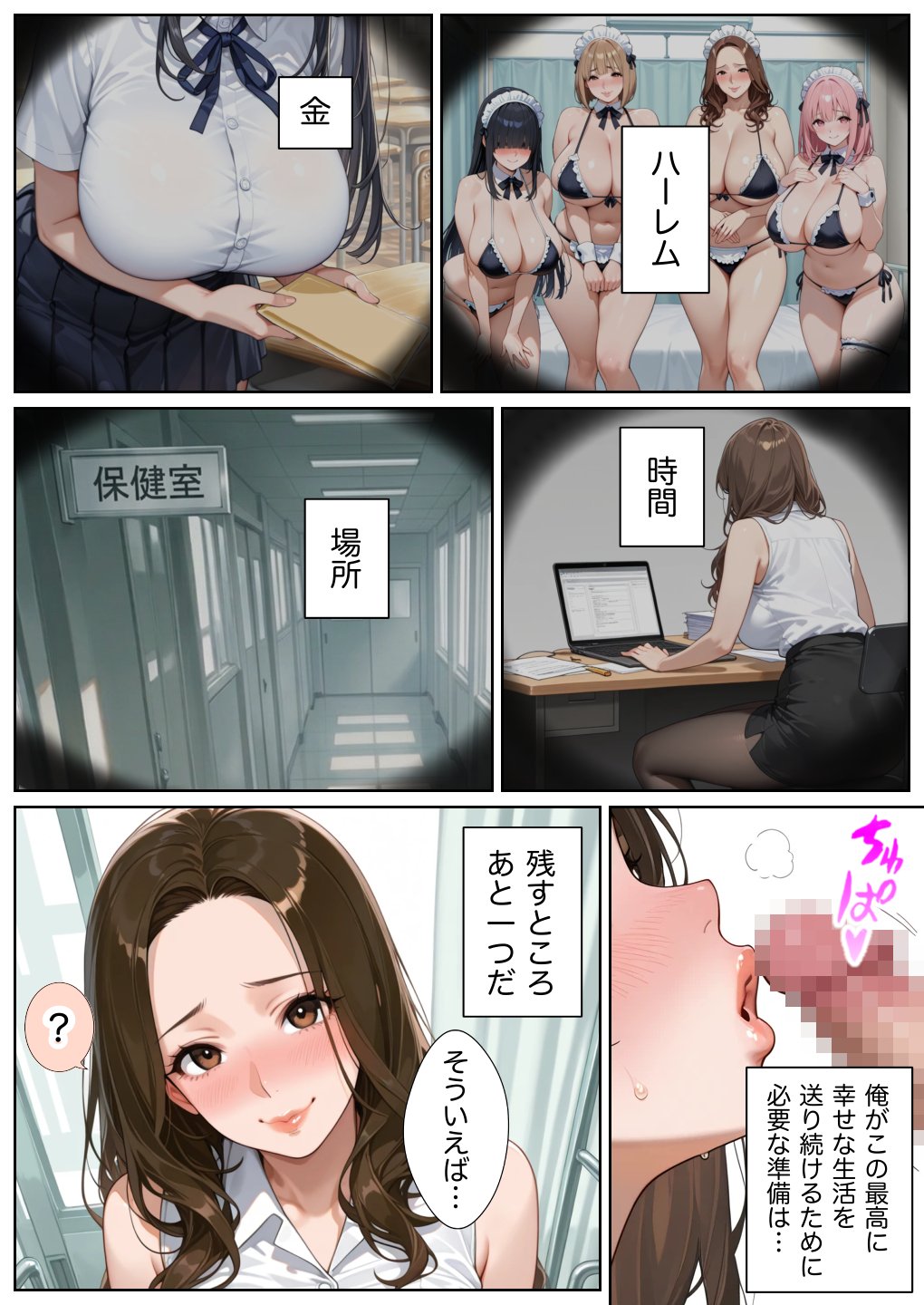 【エロ漫画】俺しか勃起できない世界4 〜Kカップ爆乳ギャル生徒寝取り&生オナホ化〜 11ページ目