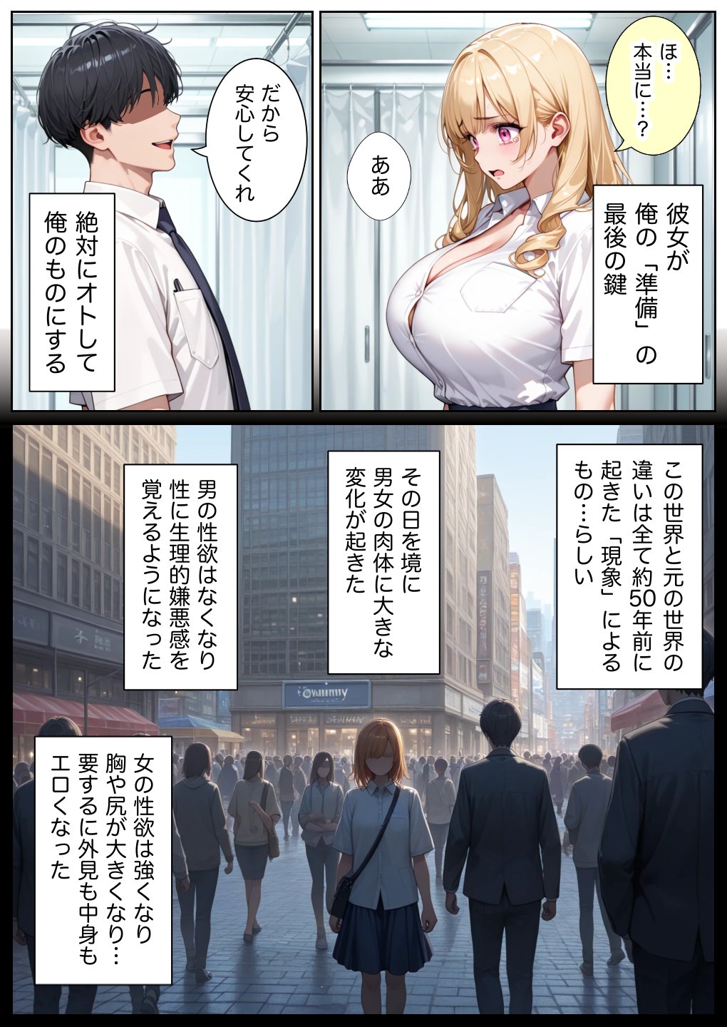 【エロ漫画】俺しか勃起できない世界4 〜Kカップ爆乳ギャル生徒寝取り＆生オナホ化〜 40ページ目