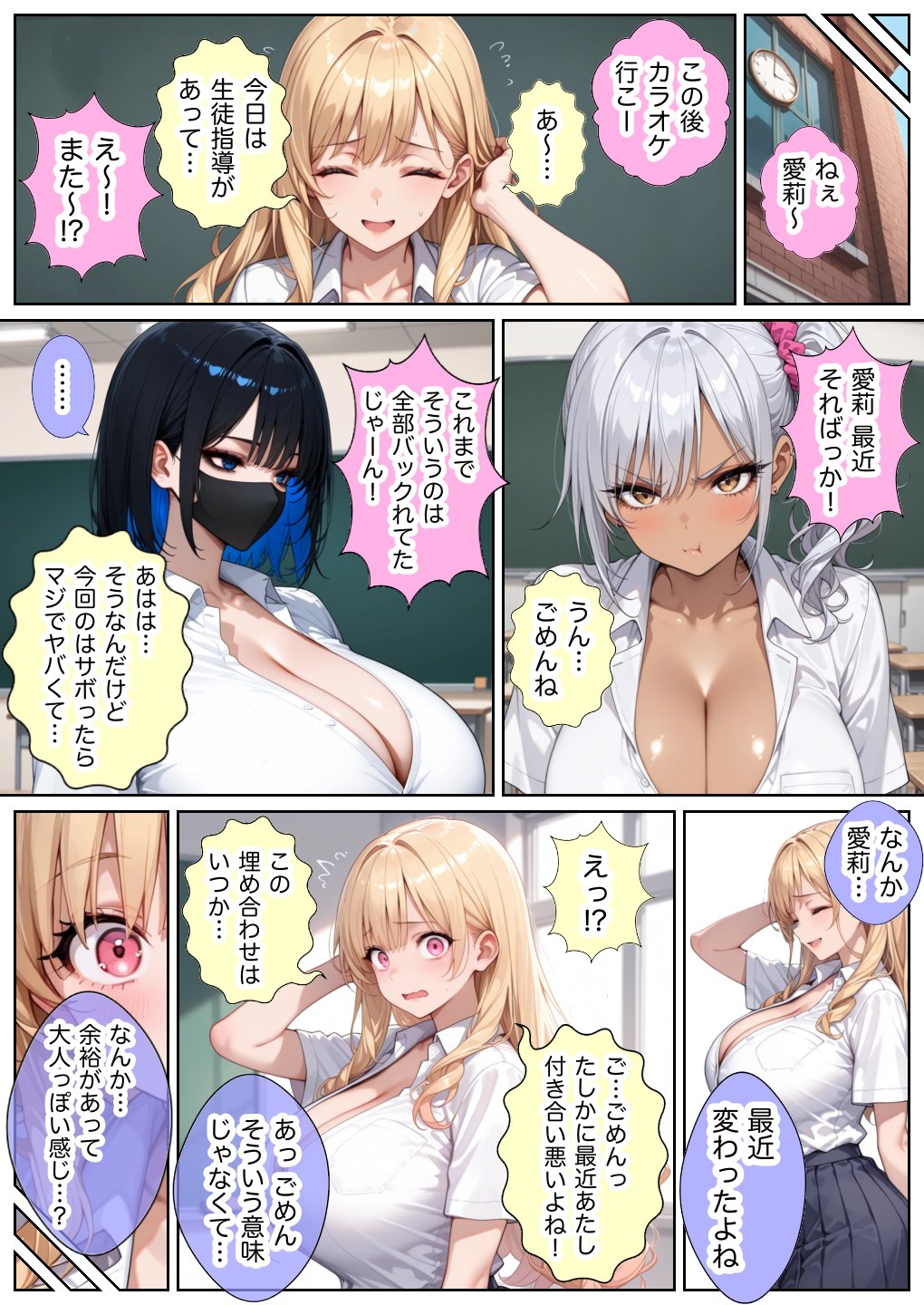 【エロ漫画】俺しか勃起できない世界4 〜Kカップ爆乳ギャル生徒寝取り＆生オナホ化〜 69ページ目