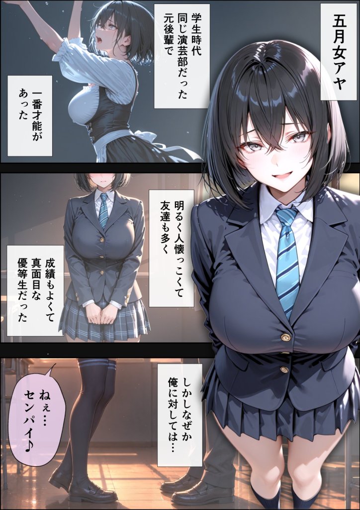 【エロ漫画】長乳Kカップの人気グラドルと生ハメ浮気交尾にハマる話。 12ページ目