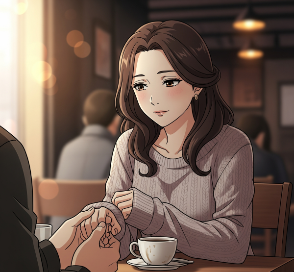 人妻に筆おろしのイラスト