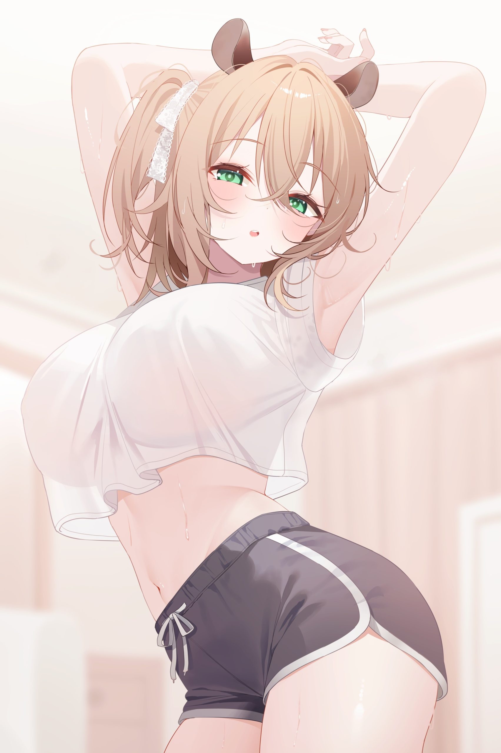 【2次】汗がでてのイラスト