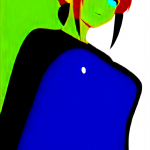 【】緑髪くせ毛