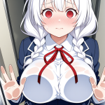 【】白髪ツイン