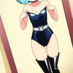 【】水色内巻き