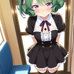 【】緑髪サイド