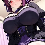 【エロ画像】紫髪ポニ