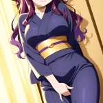 【エロ画像】紫髪ウェ